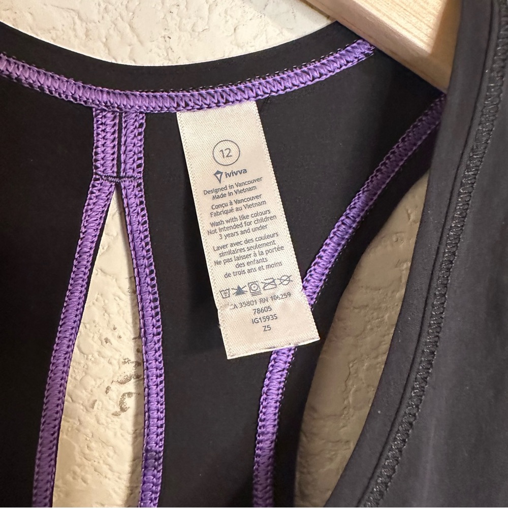 IVIVVA Girls Black Tank size 12 Girls - Picture 3 of 4